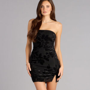 Windsor Into The Night Velvet Mesh Mini Dress Into The Night Velvet Mesh Mini Dress