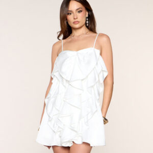 Windsor Invite Ready Ruffle Satin A-Line Mini Dress Invite Ready Ruffle Satin A-Line Mini Dress