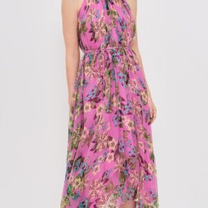 Iris Silk Ruffle Dress