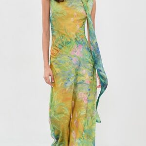 Yellow the Label Irises Monet Maxi Dress