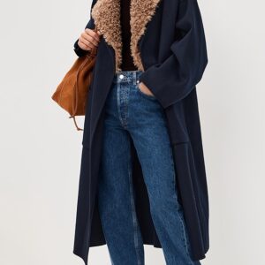 Irno Faux Fur Collar Coat