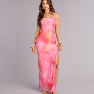 Windsor Island Heat Mesh Maxi Dress Island Heat Mesh Maxi Dress