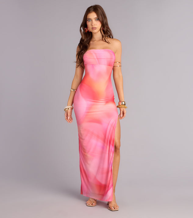Windsor Island Heat Mesh Maxi Dress