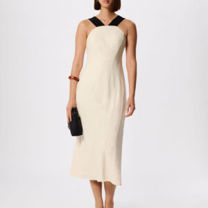 Ivory Buckle Detail Midi Dress Ivory Buckle Detail Midi Dress