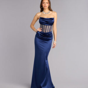 Jacklyn Satin Corset Mermaid Formal Dress