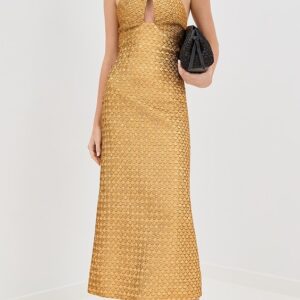 Johanna Ortiz Jacquard Elegant Expedition Midi Dress