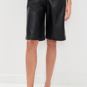 LE BOP Jade Faux Leather Shorts