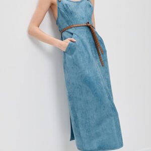 ALEXIS Janaya Dress – Modern Faux Suede Elegance with a Flattering Midi Silhouette Janaya Dress