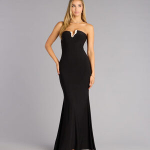 Windsor Janet Velvet Strapless Mermaid Dress Janet Velvet Strapless Mermaid Dress