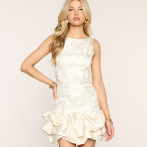Jaqueline Floral Jacquard Mini Dress