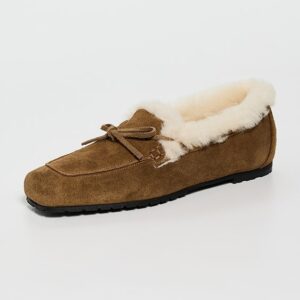 AEYDE Jasper Shearling Moccasin Loafers