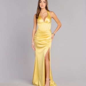 Windsor Jaycee Satin Corset Mermaid Dress Jaycee Satin Corset Mermaid Dress