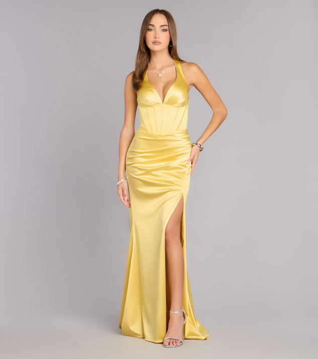 Windsor Jaycee Satin Corset Mermaid Dress