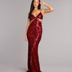 Windsor Jayla Sequin Cutout Formal Dress Jayla Sequin Cutout Formal Dress