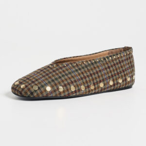 GANNI Jenny Heavy Twill Ballerina Flats
