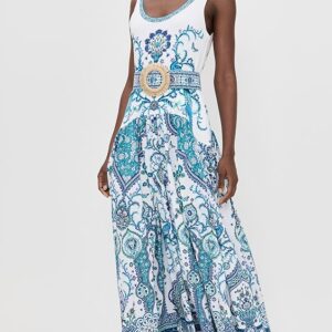 Camilla Jersey Tank Dress with Contrast Skirt