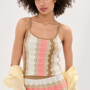 LE BOP Jeselle Wavy Stripe Tank Top
