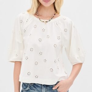 Free People Jessie Eyelet Tee