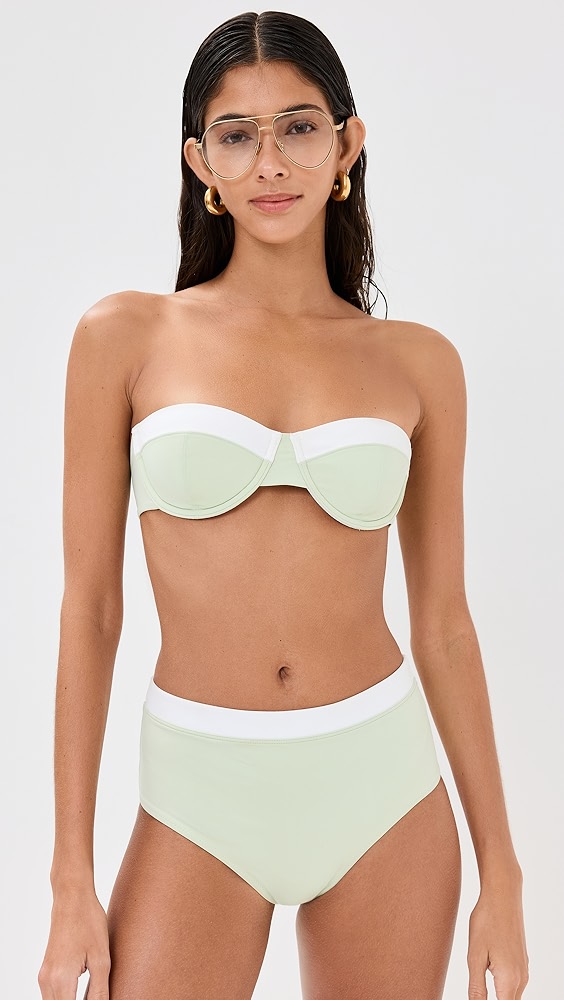 STAUD Jo Balconette Bikini Top