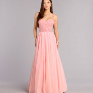 Jocelyn Applique Corset A-Line Ball Gown