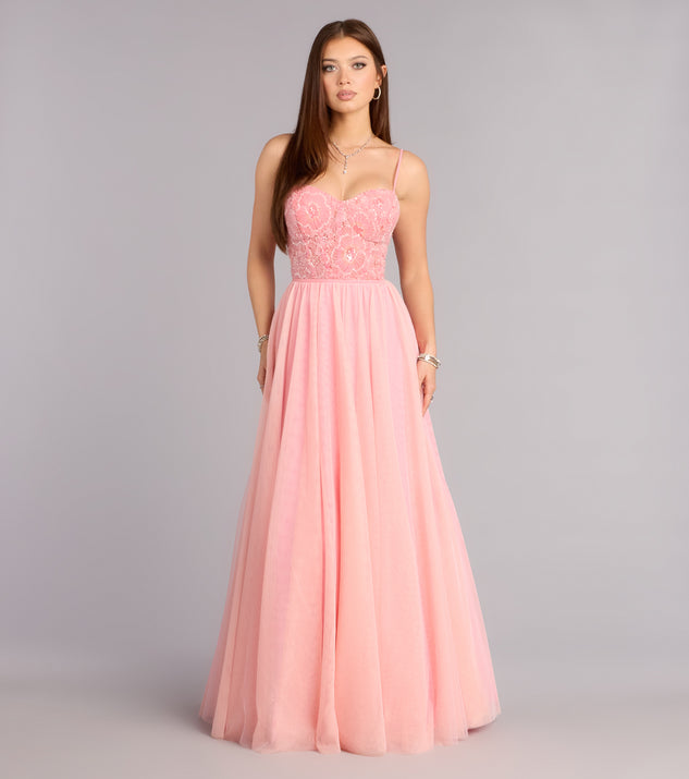 Windsor Jocelyn Applique Corset A-Line Ball Gown