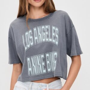 ANINE BING Johnny Cropped Tee