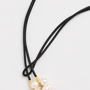 Jolie Lariat Pearl Cluster Necklace