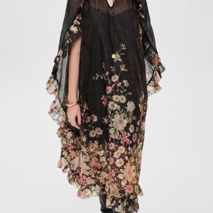 Sea Jolie Print Caped Midi Dress