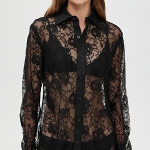Fleur du Mal Juliet Lace Button Down