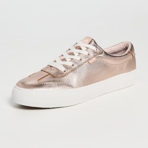 Jump Kick T-Toe Metallic Leather Sneakers