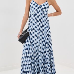 June Dress In Printed Crepe De Chine