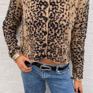 BB Exclusive Kahli Leopard Print Cardigan
