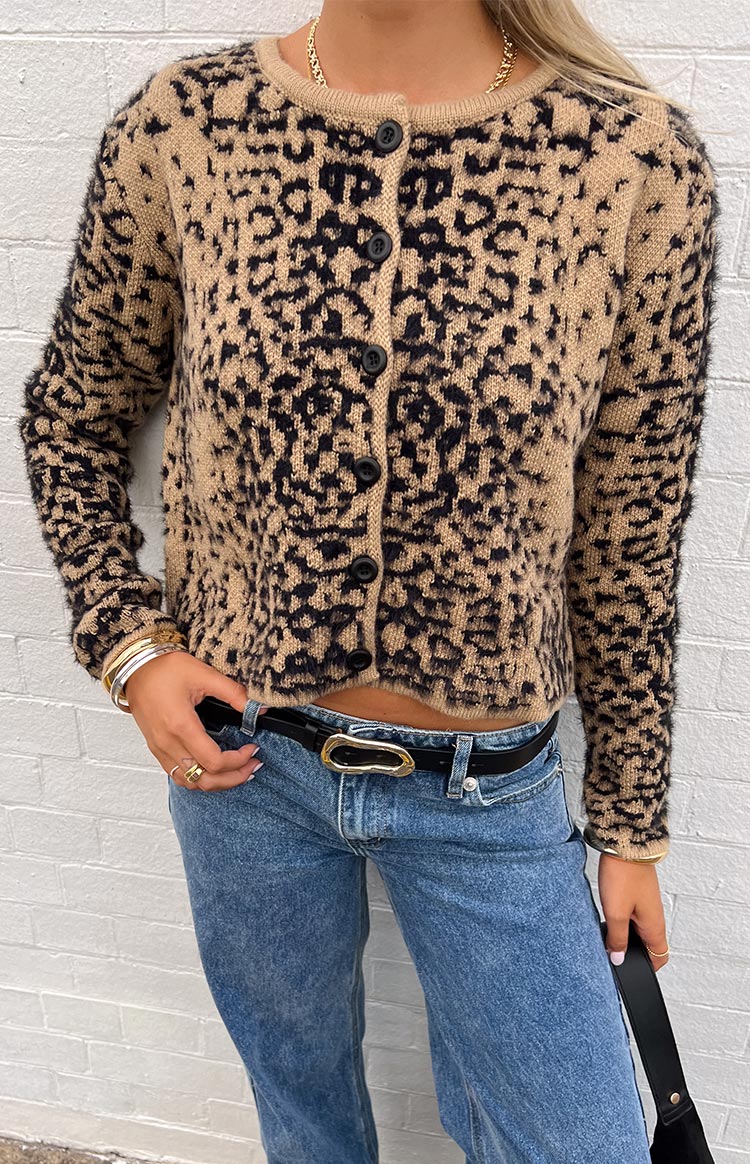 BB Exclusive Kahli Leopard Print Cardigan