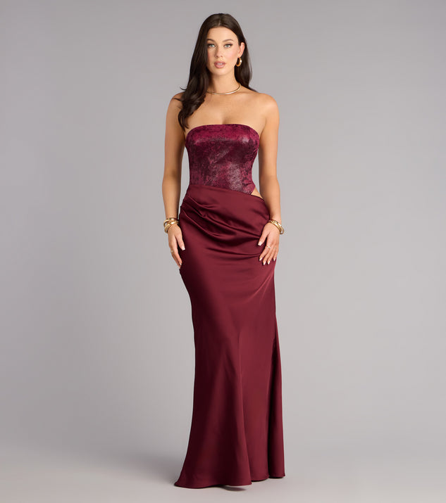 Windsor Kairi Strapless Mermaid Satin Formal Dress