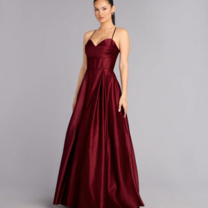 Windsor Kaitlynn Satin Lace-Up Ball Gown Kaitlynn Satin Lace-Up Ball Gown
