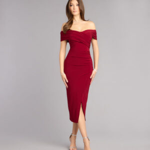 Windsor Karol Off-The-Shoulder Midi Formal Dress Karol Off-The-Shoulder Midi Formal Dress