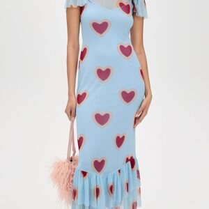Never Fully Dressed Katie Heart Mesh Dress