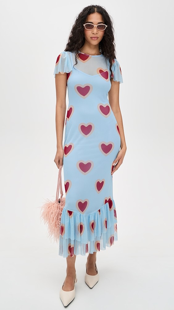 Never Fully Dressed Katie Heart Mesh Dress