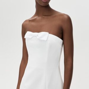 ALICE + OLIVIA Katya Sculpted Bow Romper