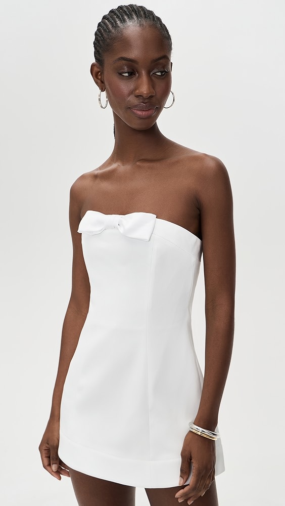 ALICE + OLIVIA Katya Sculpted Bow Romper