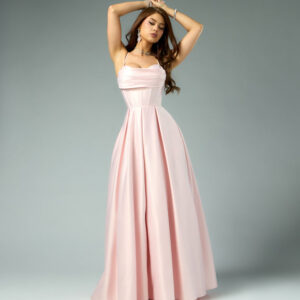 Kayce Satin Corset Lace-Up Ball Gown