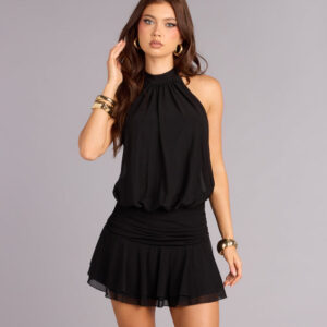 Windsor Keep It Cute Halter Mini Dress Keep It Cute Halter Mini Dress