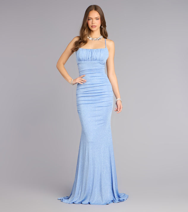 Windsor Kelsie Glitter Knit Mermaid Formal Dress