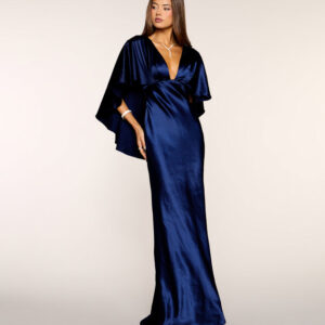 Windsor Kerry Satin Cape Mermaid Formal Dress Kerry Satin Cape Mermaid Formal Dress