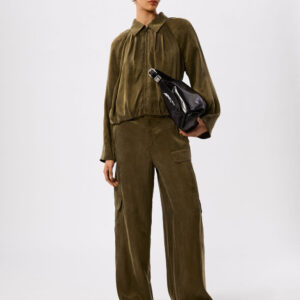 Khaki Fluid Cargo Trouser