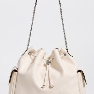 Kira Diamond Quilt Large Drawstring Shoulder Bag