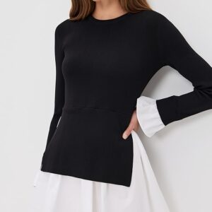 English Factory Knit Combo Dress