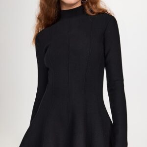 Knit Long Sleeve Corset Dress