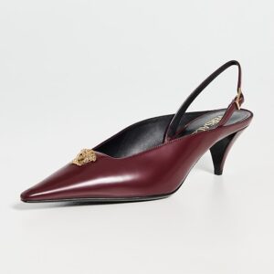 Versace La Medusa Leather Slingbacks 55mm