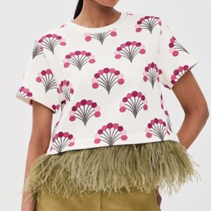 La DoubleJ La Scala Tee with Feathers